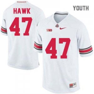 Youth NCAA Ohio State Buckeyes A.J. Hawk #47 College Stitched Authentic Nike White Football Jersey HD20H02GK